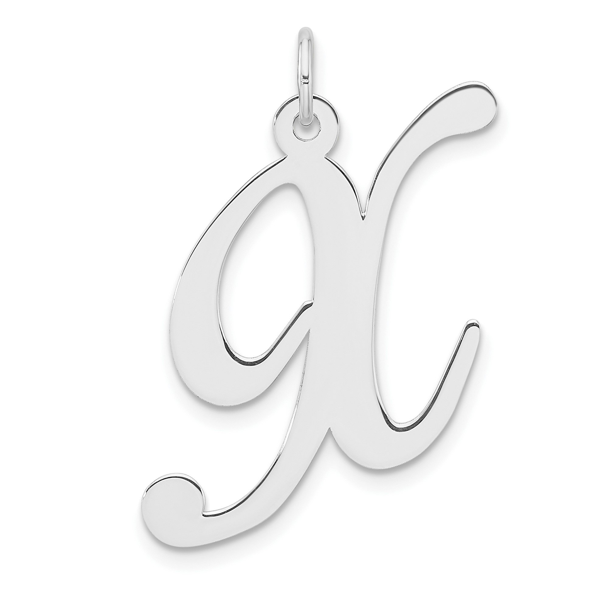 Sterling Silver Letter K Pendant Necklace for Women, Cursive Initial Charm, Polished Monogram Jewelry, Minimalist Alphabet Style, Dainty Identity Symbol, Custom Name Accessory