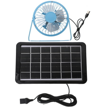 

1 Set USB Solar Powered Fan Quiet USB Air Circulator Fan Cooling Fan Desktop Fan