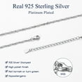 thumbnail image 6 of Suplight 925 Sterling Silver Women Necklace Waterwave Chain for Women 2mm 18"22" Slim Chain Jewelry Gift, 6 of 7