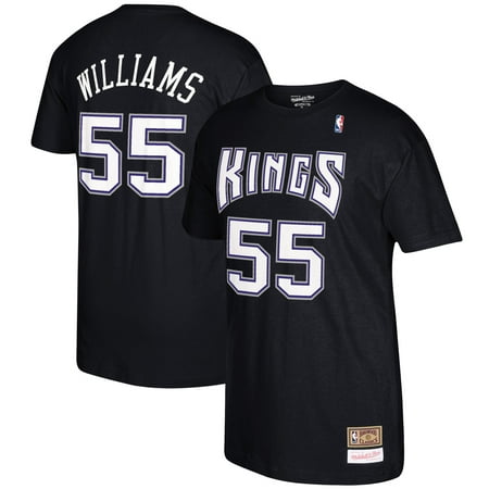Jason Williams Sacramento Kings Mitchell & Ness Hardwood Classics Retro Name & Number T-Shirt - Black