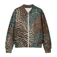 thumbnail image 4 of DISNIMO Leopard Print Sweatshirts for Women Zip Up Jackets Long Sleeve Outwear Warm Sweatshirts for Fall Winter, 2XL, 4 of 7