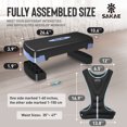 thumbnail image 3 of SAKAE Aerobics Step Platform Set with Weighted Vest & Measuring Tape, Adjustable Height 2 Level Risers Workout Step Trainer with Non-Slip Surface, Step Platform for Home Exercise, Blue, 3 of 9