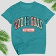 thumbnail image 4 of Women's Christian T Shirts Letter Printed Short Sleeve Round Neck Tops Faith Inspirational Trendy Casual Pullover Tees, 4 of 4