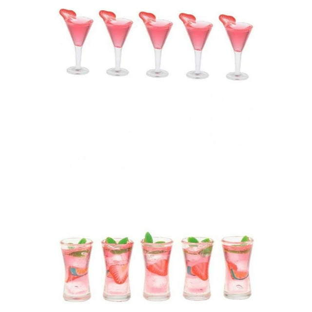 Paquete 1:12 Copas de cóctel Bebidas Cocina Bar Decoración Escenas de bricolaje