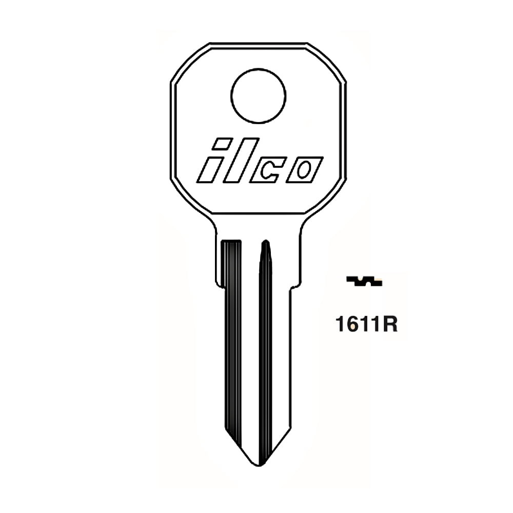ILCO Replacement for Gascap Uncut Key Blank 1611R GAS GAS4D (10