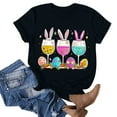 thumbnail image 4 of QUNYINEY Casual Women Shirts Crew Neck Pullover Short Sleeve Easter Tops Loose Funny Womens Tops, 4 of 4