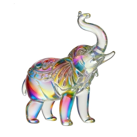 Osdhezcn Crystal Elephant Figurines Glass Elephant Statue Collectibles Table Ornament