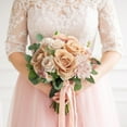 thumbnail image 5 of Artificial Flowers Combo Mix Silk Flowers Dahlia Roses with Stems for DIY Wedding Bridal Bouquets, Baby Shower, Floral Arrangement, Table Centerpieces, Christmas Home Decoration, 5 of 8