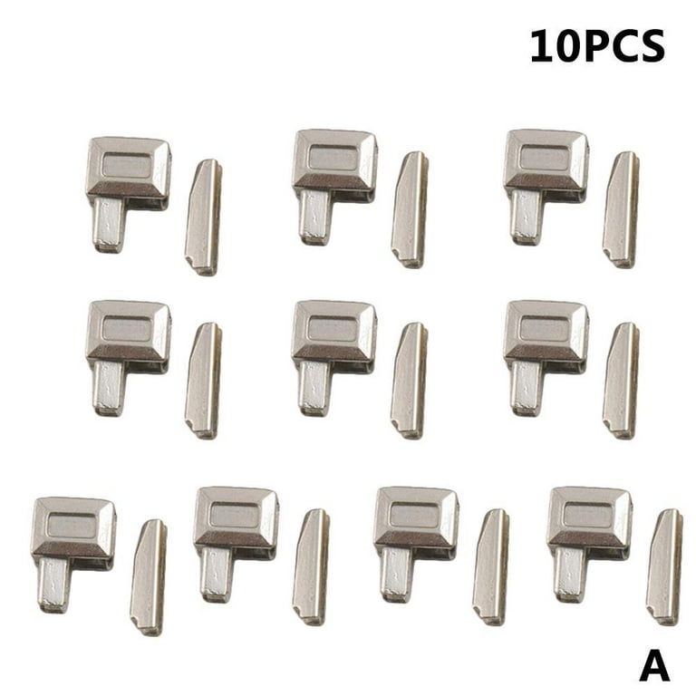 50Pcs 3#5#8#10# Non-slip Metal Zipper Stopper End Locks For Nylon Zippers  DIY Instant Fix Zip Repair Kit Replacement Accessories