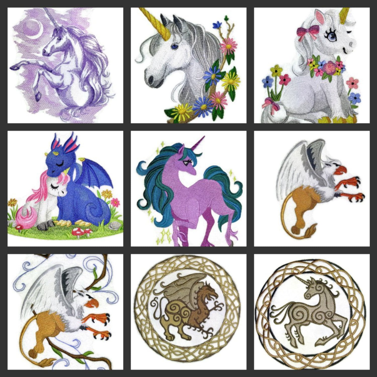 Custom Mystical Unicorn Embroidery Iron On/Sew Patch [9.14" X 7"]