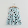 thumbnail image 2 of Robes d'Été Style Coréen pour Fille Enfants Mode Décontractée Mignonne Fraîche Impression Respirante Sans Manches Robe Débardeur Charmante, 2 of 5