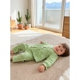 thumbnail image 6 of Loicainy Baby Toddler Girls Fall Clothes Set 6 12 18 24 Months 2T 3T 4T 5T Plaid Square Neck Button up Long Sleeve Shirt and Elastic Pants 2 Piece Outfits, 6 of 9