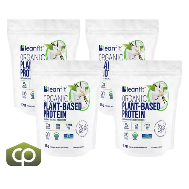 LEANFIT Protéine Végétale Biologique, Saveur Gousse de Vanille - Soutien à la Récupération Musculaire