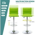 thumbnail image 5 of YYEAN PU Leather Bar Stools, Modern Square Adjustable Swivel Barstools with Back, Armless Airlift Counter Height Bar Chairs for Kitchen Dining-Green, 5 of 10