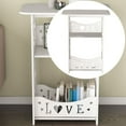 thumbnail image 1 of Cqxid Rack Under $30 Bed Side Table Side Table With Storage Rectangular Small End Table 12.6x8.7x15.8in Night Stand Modern Side Tables For Bedside Living Room Bathroom Night Stand, 1 of 9