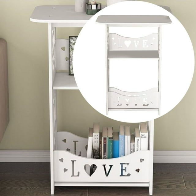 Cqxid Rack Under $30 Bed Side Table Side Table With Storage Rectangular Small End Table 12.6x8.7x15.8in Night Stand Modern Side Tables For Bedside Living Room Bathroom Night Stand
