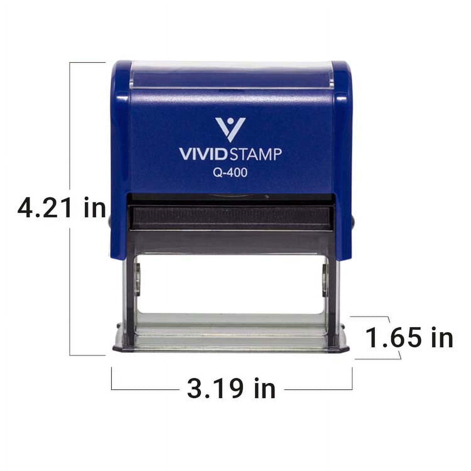 (3 pack) All Quality Keep The Sea Plastic Free Self-Inking Rubber Stamp | Business and Packaging Stamps (Blue Ink) - Q-400