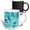 Multicolor, variant on 3drose, Sparkling Teal Glitter Crystal Waves Pattern, 15oz Mug