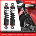 thumbnail image 1 of Heavy-Duty Rear Shock Absorber for Electric Bikes & Delivery Scooters: Thickened Spring, Hydraulic Damping, 180mm Hole Spacing, Universal Fit for Enhanced Ride Comfort, Vibration Reduction, and, 1 of 5