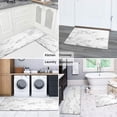 thumbnail image 6 of Kitchen Rugs and Mats Non Skid Washable Black and White Marble Kitchen Mat and Rug Set,Floor Cushion Waterproof Rug,Rubber Backed Area Rugs for Kitchen Laundry, 6 of 7