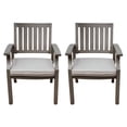 thumbnail image 2 of GDF Studio Zoey Outdoor Modern Aluminum Dining Chair With Cushion (Set of 2), Dark Gray and Silver, 2 of 12
