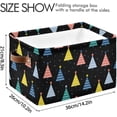 thumbnail image 4 of GZHJMY Storage Basket Christmas Tree Black Foldable Canvas Laundry Baskets Bin Waterproof Inner Layer with Sturdy Handles for Toy Nursery Blanket Clothes 1 Pack, 4 of 7