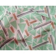 thumbnail image 4 of oneOone Silk Tabby Fabric Triangle & Line Geometric Printed Fabric 1 Yard 42 Inch Wide, 4 of 4