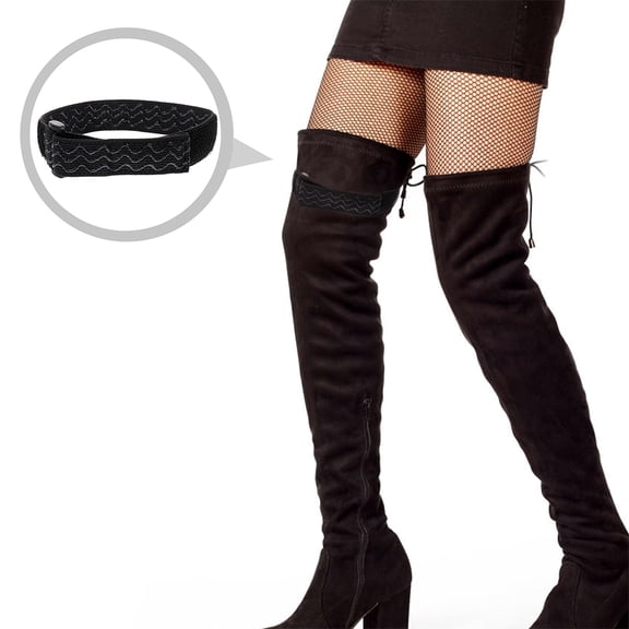 WORGEOUS 2Sets Knee-High Boots Straps Elastic Fixing Straps for Women Anti-Slip Fixed Straps