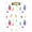 Gold, variant on Flat Design Fruits Pattern 12.5x9in Clipboard, Durable Acrylic with Metal Clip and Wall Hook for Office or Classroom