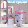 thumbnail image 3 of Magma Life Termo Acero Inoxidable para Niños Mini Flip 532 ml (18 oz), Doble Pared, Tapa Antiderrames con Popote, Mantiene Frío y Caliente, 3 of 7