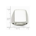 thumbnail image 7 of Stainless Steel Polished Rectangular Ring Size: 11; for Adults and Teens; for Women and Men, 7 of 7