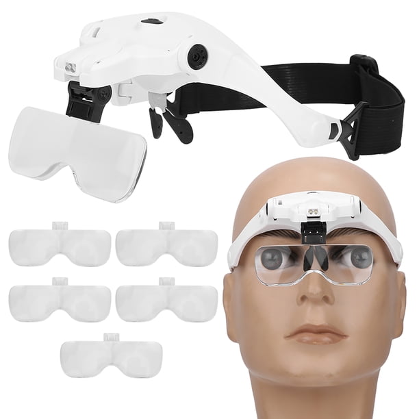 Avanzada De Lupa De Diadema, Lupa De Cabezal LED Portátil Recargable Recargable Para La Cirugía Para La Investigación Para La Costura De Odontología
