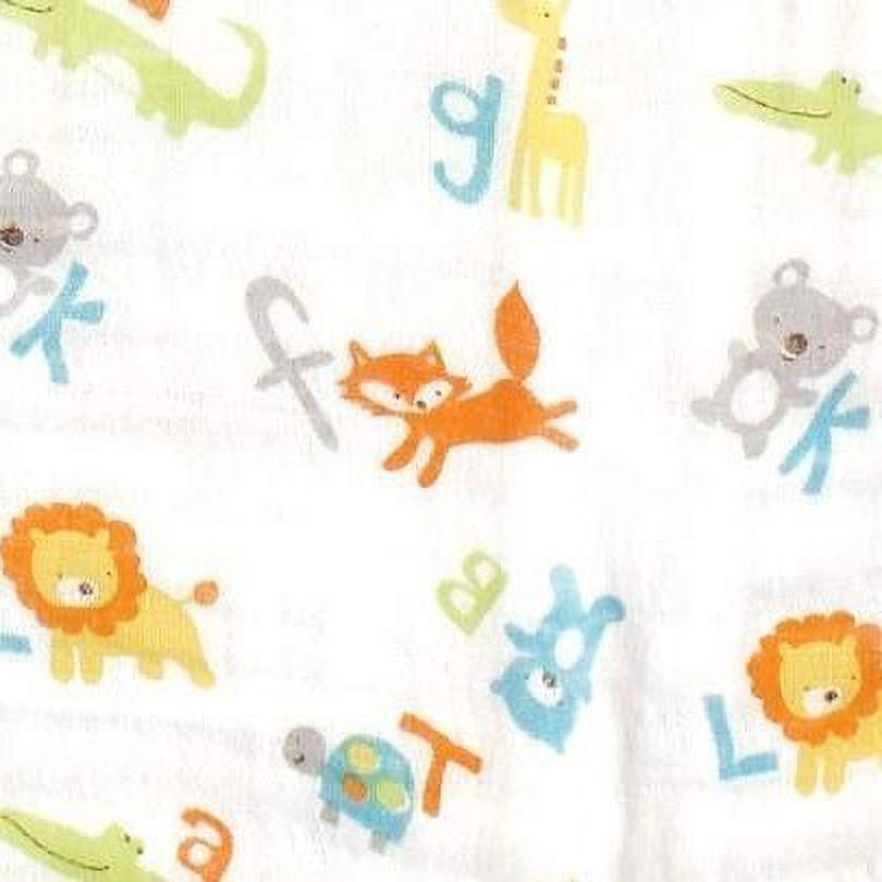 Luvable Friends Baby Sleeveless Muslin Cotton Sleeping Bag, Sack, Blanket, Abc Muslin, 12-18 Months
