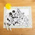 thumbnail image 4 of Disney Baby by J.L. Childress ColorMe Disposable Placemats - Stick on Placemats for Baby, Toddlers, & Kids, 24 Pack - Mickey & Friends, 4 of 10