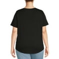 thumbnail image 2 of Terra & Sky Women's Plus Size V-Neck T-Shirt with Short Sleeves, 2-Pack, 2 of 6