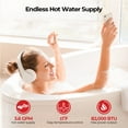 thumbnail image 5 of Camplux 3.6 GPM 82,000 BTU 120V Indoor Propane Gas Tankless Water Heater CX360WLP White, 5 of 9