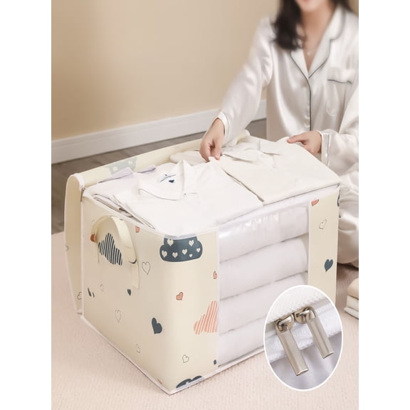 AiFlin Clothes Quilts Storage Bags Comforter Foldable Space Saver Bags (22 * 14 * 10inch）