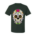 thumbnail image 2 of Wild Bobby Day Of The Dead Sugar Skull Pop Culture Men Graphic Tee, Forest Green, XX-Large, 2 of 5