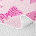 thumbnail image 5 of Erosebridal Line Pink Bow Quilt King,Sketch Coquette Bowknot King Coverlet Set For Girls,3-Piece, 5 of 7