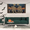 thumbnail image 2 of Pofeuu Romantic Skeletons Under Moon Print Colorful Yard Festival Banner Sign Party Outdoor & Indoor Party Decoration Banne Festival Yard Sign-Small, 2 of 8