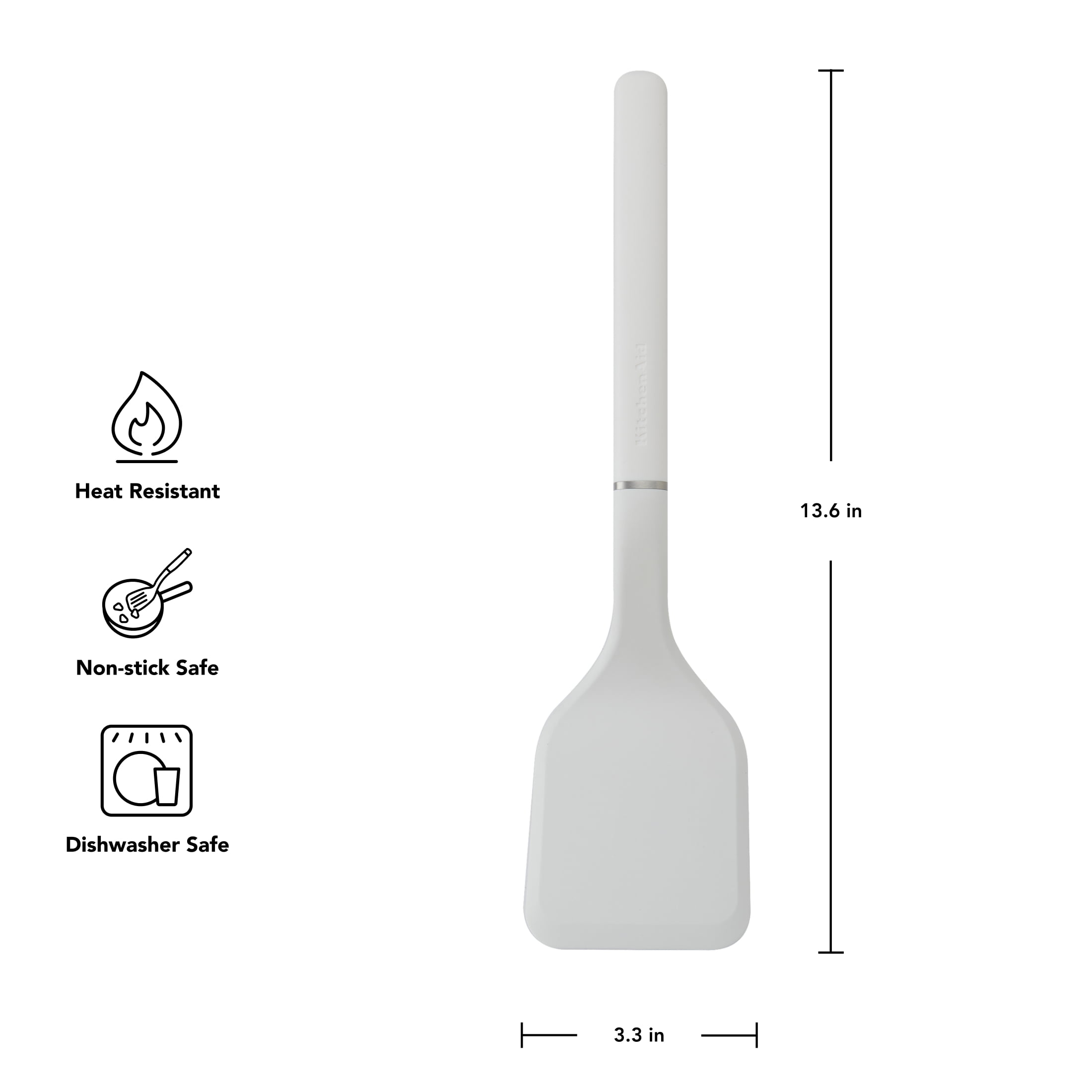 KitchenAid 3-Piece Cooking Utensils Set with Ergonomic Handles, Porcelain