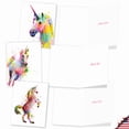 thumbnail image 4 of 10 Assorted Thank You Gratitude Note Cards with Envelopes (4 x 5.12 Inch) - Funky Rainbow Unicorns AM6748TYG-B1x10, 4 of 6