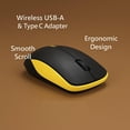 thumbnail image 3 of Sahara - Ratón inalámbrico | desplazamiento suave | Ajuste cómodo | Adaptador USB y tipo C | Serie N, 3 of 6