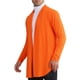 thumbnail image 4 of CHAQUETA CHIC para Hombres Cardigan con Solapa Larga de Manga Regular Ajuste Abierto Frontal Naranja, 4 of 5