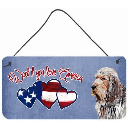 Caroline's Treasures Woof if you love America Otterhound by Sylvia Corban Painting Print Plaque