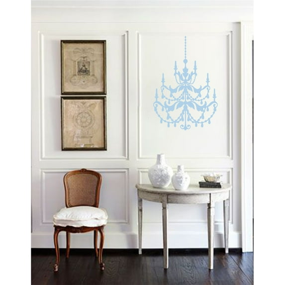 Large Antique Design Vinyl Chandelier Wall Decal Art