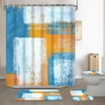 thumbnail image 7 of 4Pcs Bathroom Shower Curtain Sets with Rugs,Brown Abstract Bathroom Sets with Shower Curtain and Rugs and Accessories, 7 of 7