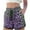 Purple, variant on Women's Comfy Summer Leopard Printed Drawstring Waist Shorts With Pocket