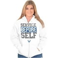 thumbnail image 4 of USAF US Air Force Service Before Self Unisex Plus Size Zip Hoodie Brisco Brands 3X, 4 of 5