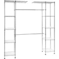 thumbnail image 2 of Estante organizador de metal expandible para colgar en clóset con estantes, 145 a 203 cm de largo x 36 cm de ancho x 183 cm de alto, bronce, 2 of 12